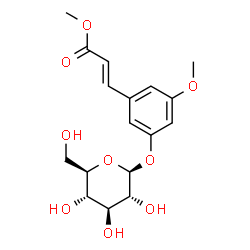 ChemSpider 2D Image | Methyl (2E)-3-[3-(beta-D-glucopyranosyloxy)-5-methoxyphenyl]acrylate | C17H22O9