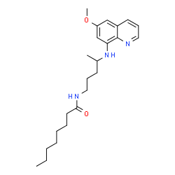 ChemSpider 2D Image | N-{4-[(6-Methoxy-8-quinolinyl)amino]pentyl}octanamide | C23H35N3O2