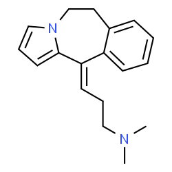 ChemSpider 2D Image | (3E)-3-(5,6-Dihydro-11H-pyrrolo[2,1-b][3]benzazepin-11-ylidene)-N,N-dimethyl-1-propanamine | C18H22N2