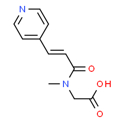ChemSpider 2D Image | N-Methyl-N-[(2E)-3-(4-pyridinyl)-2-propenoyl]glycine | C11H12N2O3
