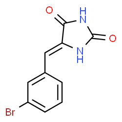 ChemSpider 2D Image | (5Z)-5-(3-Bromobenzylidene)-2,4-imidazolidinedione | C10H7BrN2O2