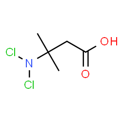 ChemSpider 2D Image | 3-(Dichloroamino)-3-methylbutanoic acid | C5H9Cl2NO2