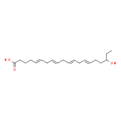 ChemSpider 2D Image | 18-hydroxy-5,8,11,14-eicosatetraenoic acid | C20H32O3
