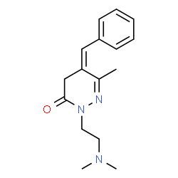 ChemSpider 2D Image | (5Z)-5-Benzylidene-2-[2-(dimethylamino)ethyl]-6-methyl-4,5-dihydro-3(2H)-pyridazinone | C16H21N3O