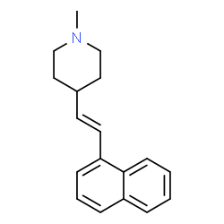 ChemSpider 2D Image | 1-Methyl-4-[(E)-2-(1-naphthyl)vinyl]piperidine | C18H21N