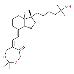 ChemSpider 2D Image | 6-{(1R,3aR,4E,7aR)-4-[(2E)-2-(2,2-Dimethyl-6-methylene-1,3-dioxepan-5-ylidene)ethylidene]-1,7a-dimethyloctahydro-1H-inden-1-yl}-2-methyl-2-hexanol | C28H46O3