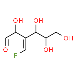 ChemSpider 2D Image | 3-Deoxy-3-(fluoromethylene)hexose | C7H11FO5