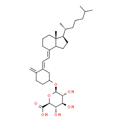 ChemSpider 2D Image | (5E,7E,14xi)-9,10-Secocholesta-5,7,10-trien-3-yl beta-D-glucopyranosiduronic acid | C33H52O7