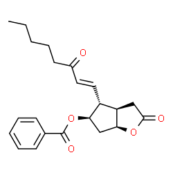 ChemSpider 2D Image | (3aR,4R,5R,6aS)-2-Oxo-4-((E)-3-oxooct-1-en-1-yl)hexahydro-2H-cyclopenta[b]furan-5-yl benzoate | C22H26O5
