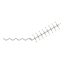 ChemSpider 2D Image | 1,1,1,2,2,3,3,4,4,5,5,6,6,7,7,8,8-Heptadecafluoro-9-octadecene | C18H19F17