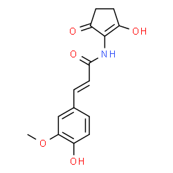 ChemSpider 2D Image | (2E)-3-(4-Hydroxy-3-methoxyphenyl)-N-(2-hydroxy-5-oxo-1-cyclopenten-1-yl)acrylamide | C15H15NO5