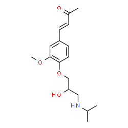 ChemSpider 2D Image | (3E)-4-{4-[2-Hydroxy-3-(isopropylamino)propoxy]-3-methoxyphenyl}-3-buten-2-one | C17H25NO4