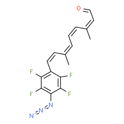 ChemSpider 2D Image | (2Z,4Z,6Z,8Z)-9-(4-Azido-2,3,5,6-tetrafluorophenyl)-3,7-dimethyl-2,4,6,8-nonatetraenal | C17H13F4N3O