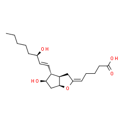 ChemSpider 2D Image | (5E,9alpha,11alpha,13E,15R)-11,15-Dihydroxy-6,9-epoxyprosta-5,13-dien-1-oic acid | C20H32O5