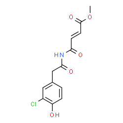 ChemSpider 2D Image | Methyl (2E)-4-{[(3-chloro-4-hydroxyphenyl)acetyl]amino}-4-oxo-2-butenoate | C13H12ClNO5
