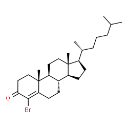 ChemSpider 2D Image | 4-Bromo-4-cholesten-3-one | C27H43BrO