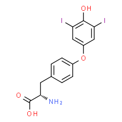 ChemSpider 2D Image | O-(4-Hydroxy-3,5-diiodophenyl)-L-tyrosine | C15H13I2NO4