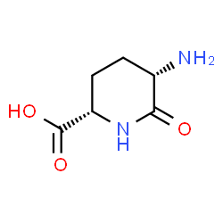ChemSpider 2D Image | (2S,5S)-5-Amino-6-oxo-2-piperidinecarboxylic acid | C6H10N2O3