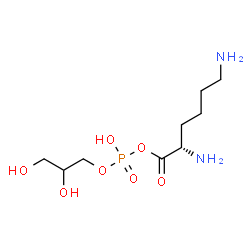 ChemSpider 2D Image | (2S)-2,6-Diaminohexanoyl 2,3-dihydroxypropyl hydrogen phosphate | C9H21N2O7P
