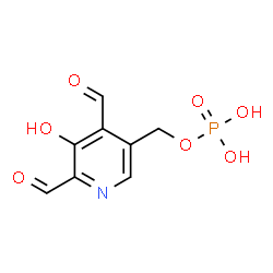 ChemSpider 2D Image | (4,6-Diformyl-5-hydroxy-3-pyridinyl)methyl dihydrogen phosphate | C8H8NO7P