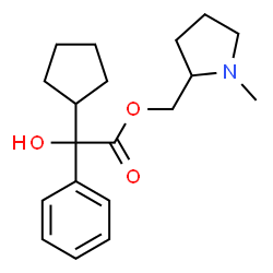 ChemSpider 2D Image | (1-Methyl-2-pyrrolidinyl)methyl cyclopentyl(hydroxy)phenylacetate | C19H27NO3