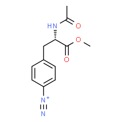 ChemSpider 2D Image | 4-[(2S)-2-Acetamido-3-methoxy-3-oxopropyl]benzenediazonium | C12H14N3O3