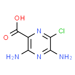 ChemSpider 2D Image | 3,5-Diamino-6-chloropyrazinecarbonic acid | C5H5ClN4O2