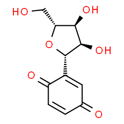 ChemSpider 2D Image | 2,5-Cyclohexadiene-1,4-dione, 2-beta-D-ribofuranosyl- | C11H12O6