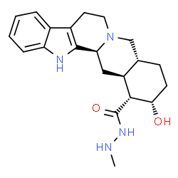 ChemSpider 2D Image | (16alpha,17alpha)-17-Hydroxy-N'-methylyohimban-16-carbohydrazide | C21H28N4O2