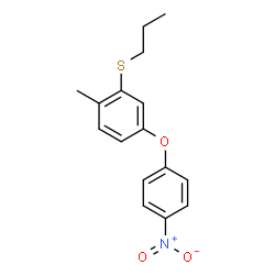 ChemSpider 2D Image | 1-Methyl-4-(4-nitrophenoxy)-2-(propylsulfanyl)benzene | C16H17NO3S