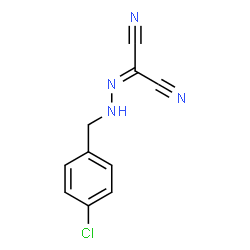 ChemSpider 2D Image | [(4-Chlorobenzyl)hydrazono]malononitrile | C10H7ClN4