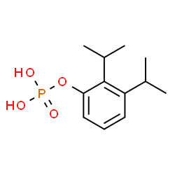 ChemSpider 2D Image | 2,3-Diisopropylphenyl dihydrogen phosphate | C12H19O4P