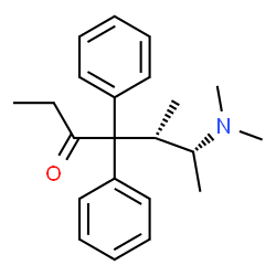 ChemSpider 2D Image | (5S,6R)-6-(Dimethylamino)-5-methyl-4,4-diphenyl-3-heptanone | C22H29NO