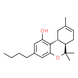 ChemSpider 2D Image | (6aR,10aR)-3-Butyl-6,6,9-trimethyl-6a,7,10,10a-tetrahydro-6H-benzo[c]chromen-1-ol | C20H28O2