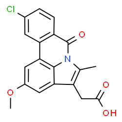 ChemSpider 2D Image | (10-Chloro-2-methoxy-5-methyl-7-oxo-1,2,3,4,5,12,15,16-octadehydrogalanthan-4-yl)acetic acid | C19H14ClNO4
