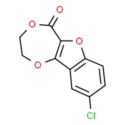 ChemSpider 2D Image | 5H-1,4-Dioxepino(6,5-b)benzofuran-5-one, 9-chloro-2,3-dihydro- | C11H7ClO4