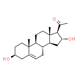 ChemSpider 2D Image | 16-a-Hydroxypregnenolone | C21H32O3