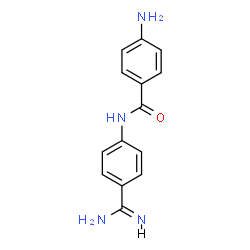 ChemSpider 2D Image | 4-Amino-N-(4-carbamimidoylphenyl)benzamide | C14H14N4O