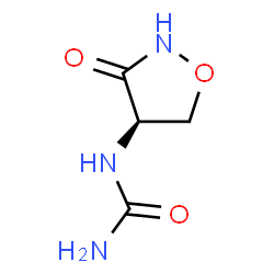 ChemSpider 2D Image | 1-[(4R)-3-Oxo-1,2-oxazolidin-4-yl]urea | C4H7N3O3