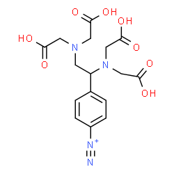 ChemSpider 2D Image | 4-{1,2-Bis[bis(carboxymethyl)amino]ethyl}benzenediazonium | C16H19N4O8