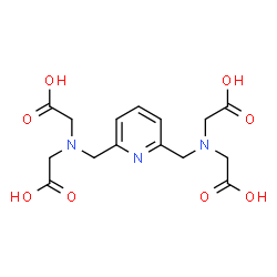 ChemSpider 2D Image | 2,2',2'',2'''-[2,6-Pyridinediylbis(methylenenitrilo)]tetraacetic acid | C15H19N3O8