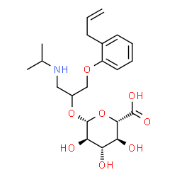 ChemSpider 2D Image | 1-(2-Allylphenoxy)-3-(isopropylamino)-2-propanyl beta-D-glucopyranosiduronic acid | C21H31NO8