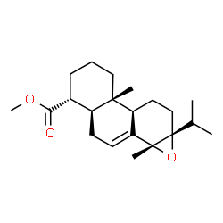 ChemSpider 2D Image | Methyl (1aR,3aS,4R,7aS,7bR,9aR)-9a-isopropyl-1a,7a-dimethyl-1a,3,3a,4,5,6,7,7a,7b,8,9,9a-dodecahydrophenanthro[1,2-b]oxirene-4-carboxylate | C21H32O3