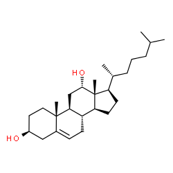 ChemSpider 2D Image | 5-Cholestene-3beta,12alpha-diol | C27H46O2