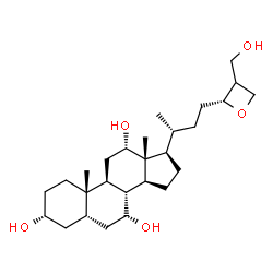 ChemSpider 2D Image | (3alpha,5beta,7alpha,12alpha,24R)-24,27-Epoxycholestane-3,7,12,26-tetrol | C27H46O5