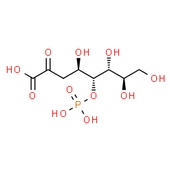 ChemSpider 2D Image | (4R,5R,6R,7R)-4,6,7,8-Tetrahydroxy-2-oxo-5-(phosphonooxy)octanoic acid | C8H15O11P
