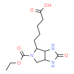 ChemSpider 2D Image | 5-[5-(Ethoxycarbonyl)-2-oxooctahydropyrrolo[3,4-d]imidazol-4-yl]pentanoic acid | C13H21N3O5