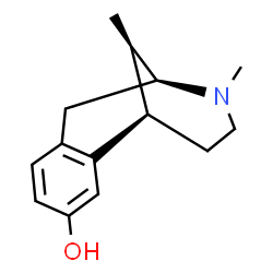 ChemSpider 2D Image | (1R,9S,13R)-10,13-Dimethyl-10-azatricyclo[7.3.1.0~2,7~]trideca-2,4,6-trien-4-ol | C14H19NO