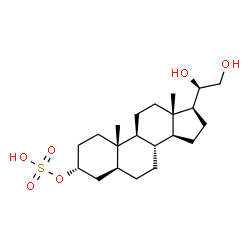 ChemSpider 2D Image | (3alpha,5alpha,20R)-20,21-Dihydroxypregnan-3-yl hydrogen sulfate | C21H36O6S