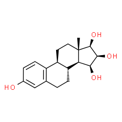 ChemSpider 2D Image | (15beta,16beta,17beta)-Estra-1,3,5(10)-triene-3,15,16,17-tetrol | C18H24O4